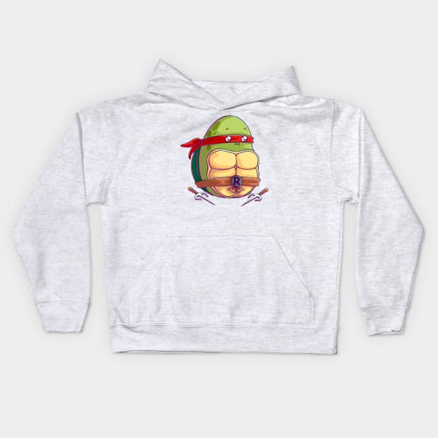 raphael Kids Hoodie by sample the dragon